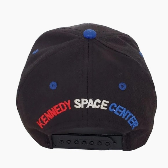 NASA Kennedy Space Center Blue Black Snapback Hat Cap Embroidered Logo Vintage - Picture 4 of 5